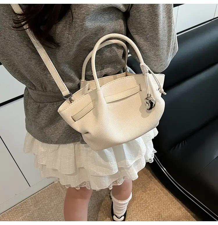 Red Korean Style Satchel Bucket Bag for Women — feature 27