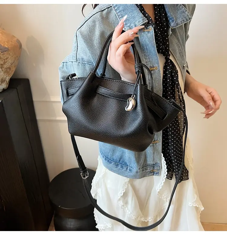 Red Korean Style Satchel Bucket Bag for Women — feature 34