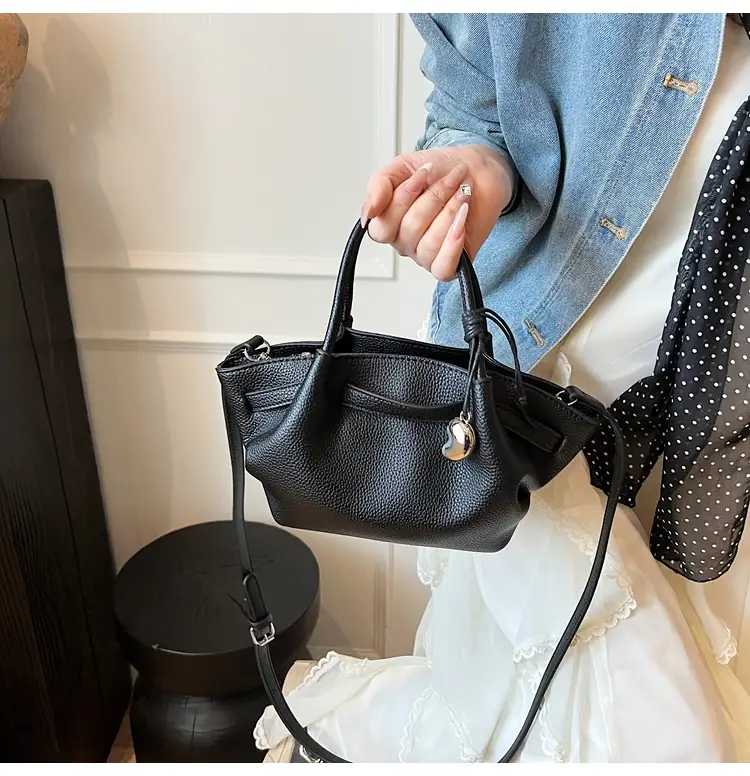 Red Korean Style Satchel Bucket Bag for Women — feature 35