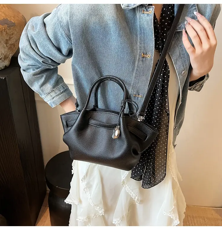 Red Korean Style Satchel Bucket Bag for Women — feature 39