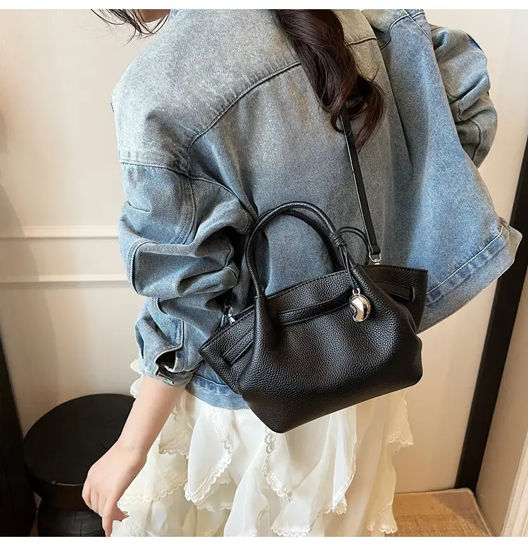Red Korean Style Satchel Bucket Bag for Women — feature 41