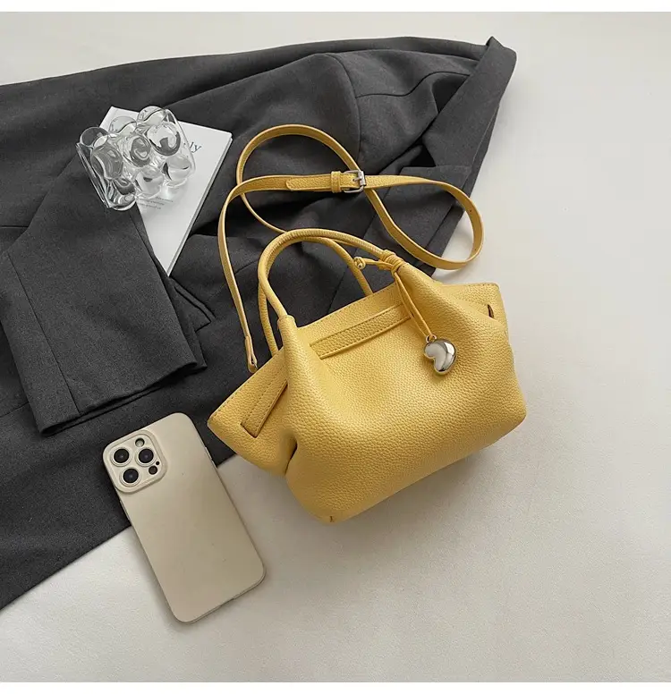 Red Korean Style Satchel Bucket Bag for Women — feature 6