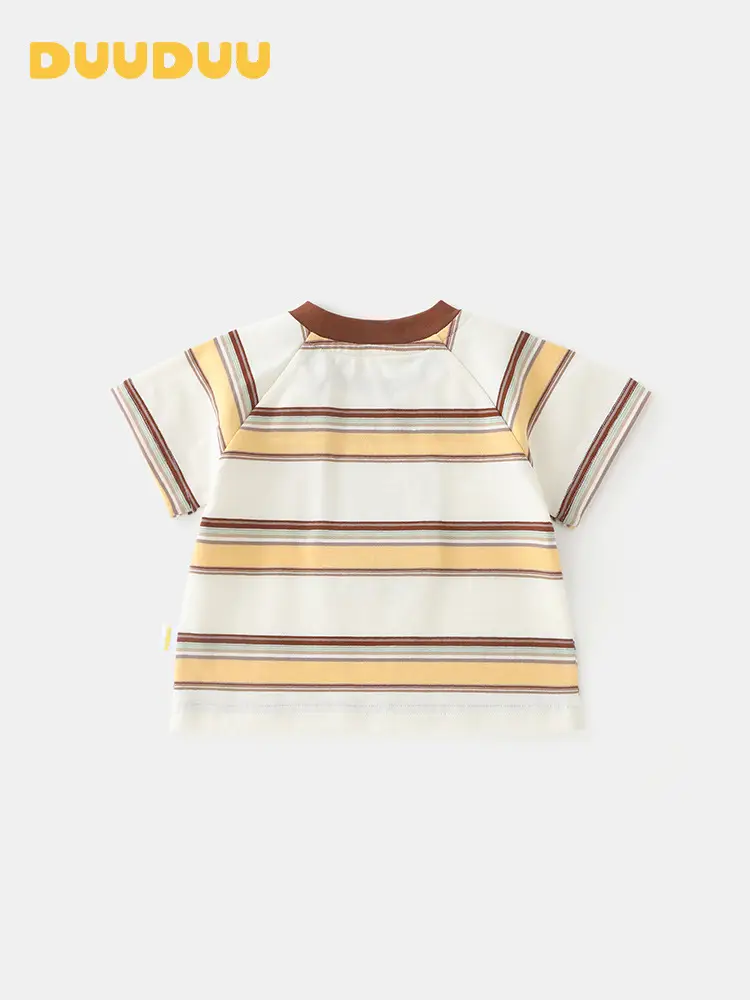 Duuduu Burger Stripes Baby T-Shirt Boys Summer