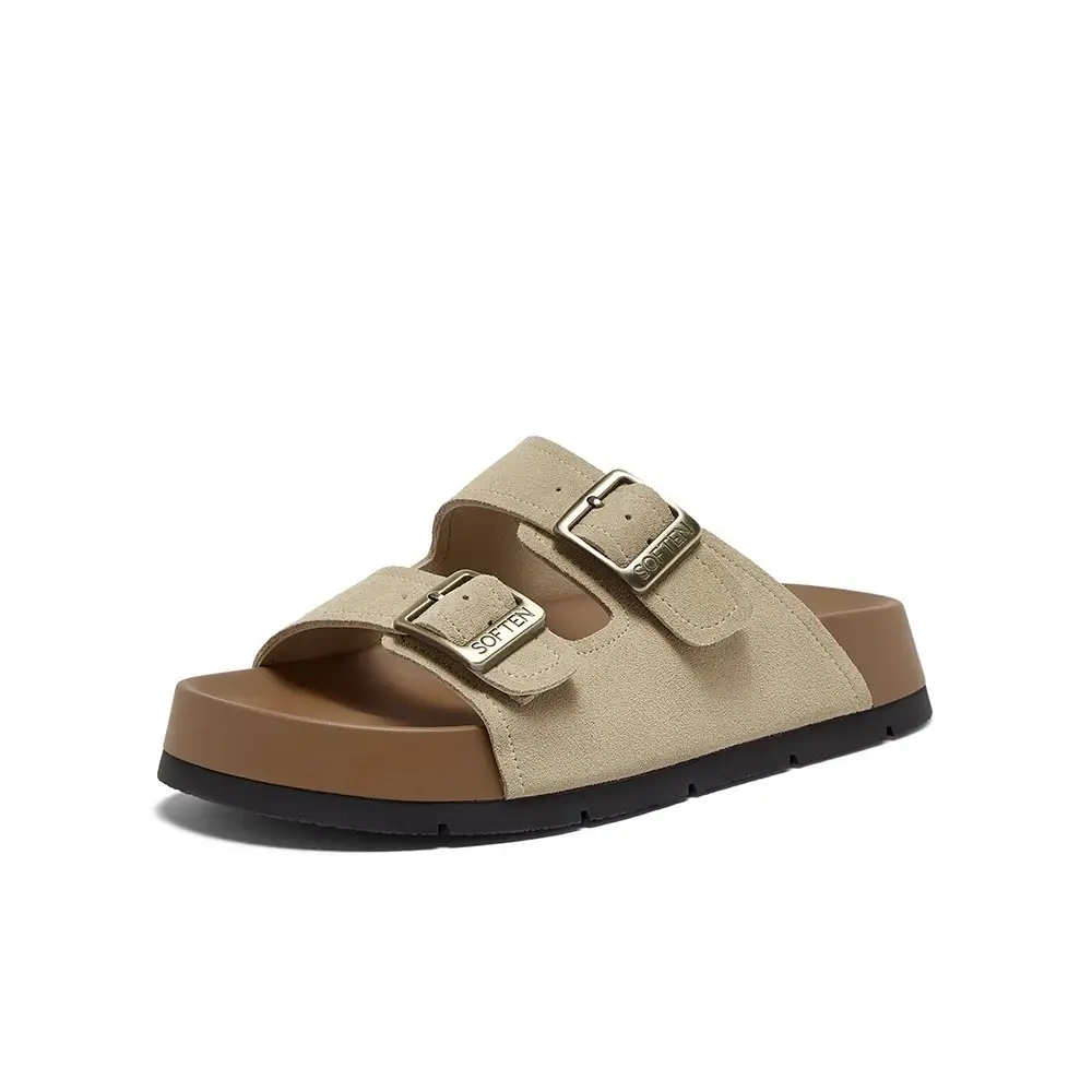 Genuine Leather Thick-Soled Birkenstock Shoes for Women 2025 New Sandals and Slippers for Women Summer Outer Wear Soft-Soled Beach Birkenstock Sandals - Image 6