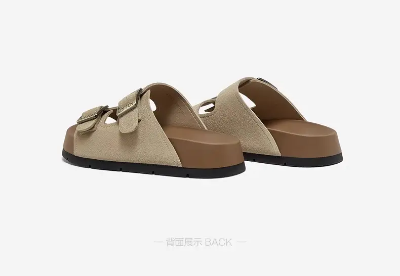 Genuine Leather Thick-Soled Birkenstock Shoes for Women 2025 New Sandals and Slippers for Women Summer Outer Wear Soft-Soled Beach Birkenstock Sandals — feature 7