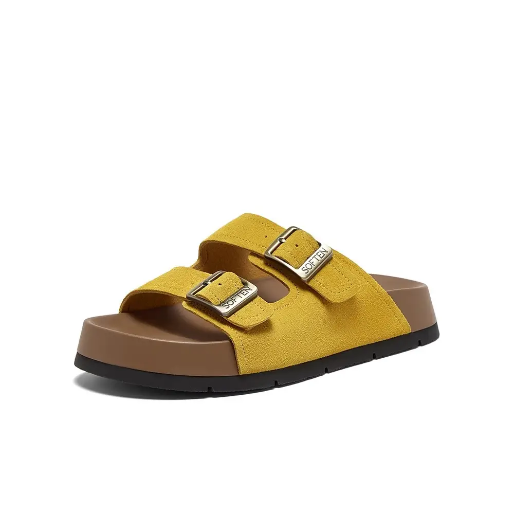 Genuine Leather Thick-Soled Birkenstock Shoes for Women 2025 New Sandals and Slippers for Women Summer Outer Wear Soft-Soled Beach Birkenstock Sandals - Image 2