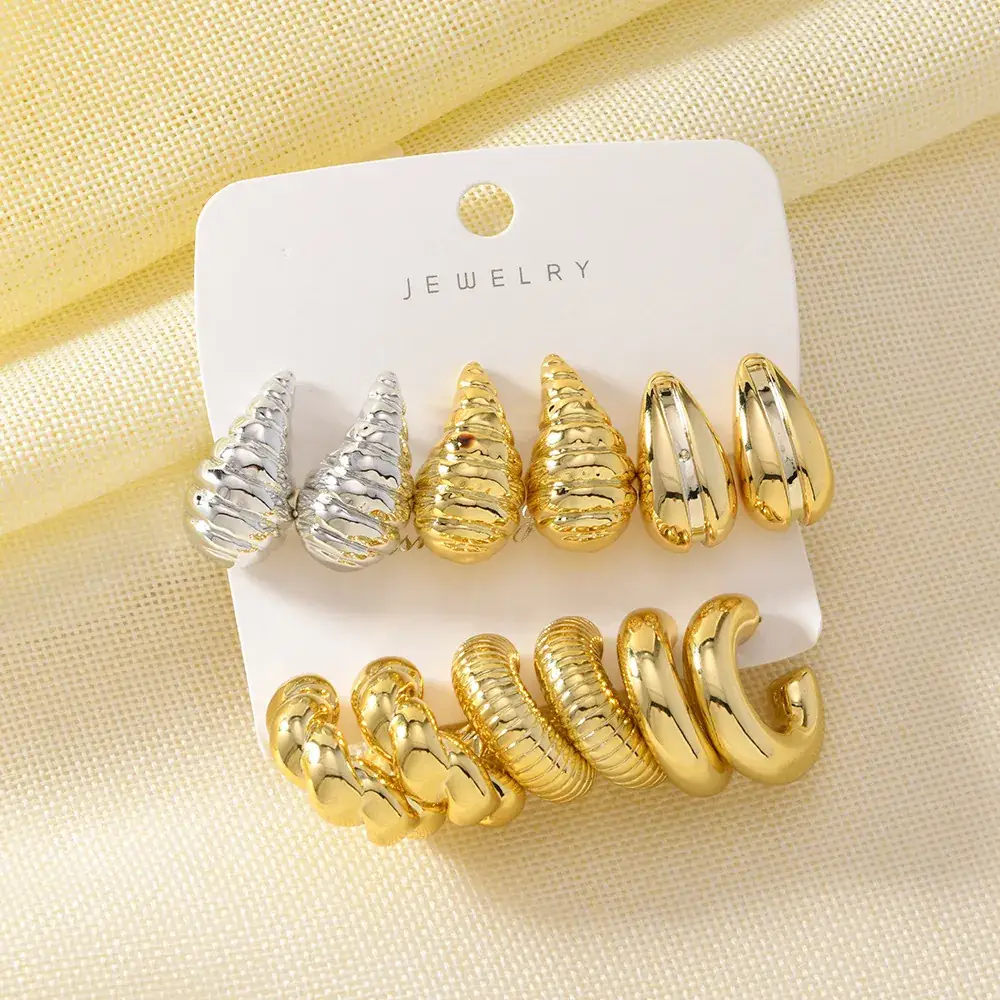 Gold Ball & Chain Earrings for Women