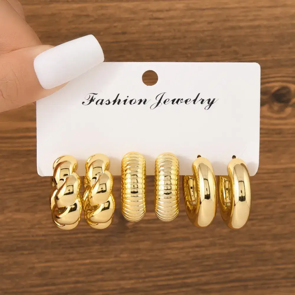 Gold Ball & Chain Earrings for Women