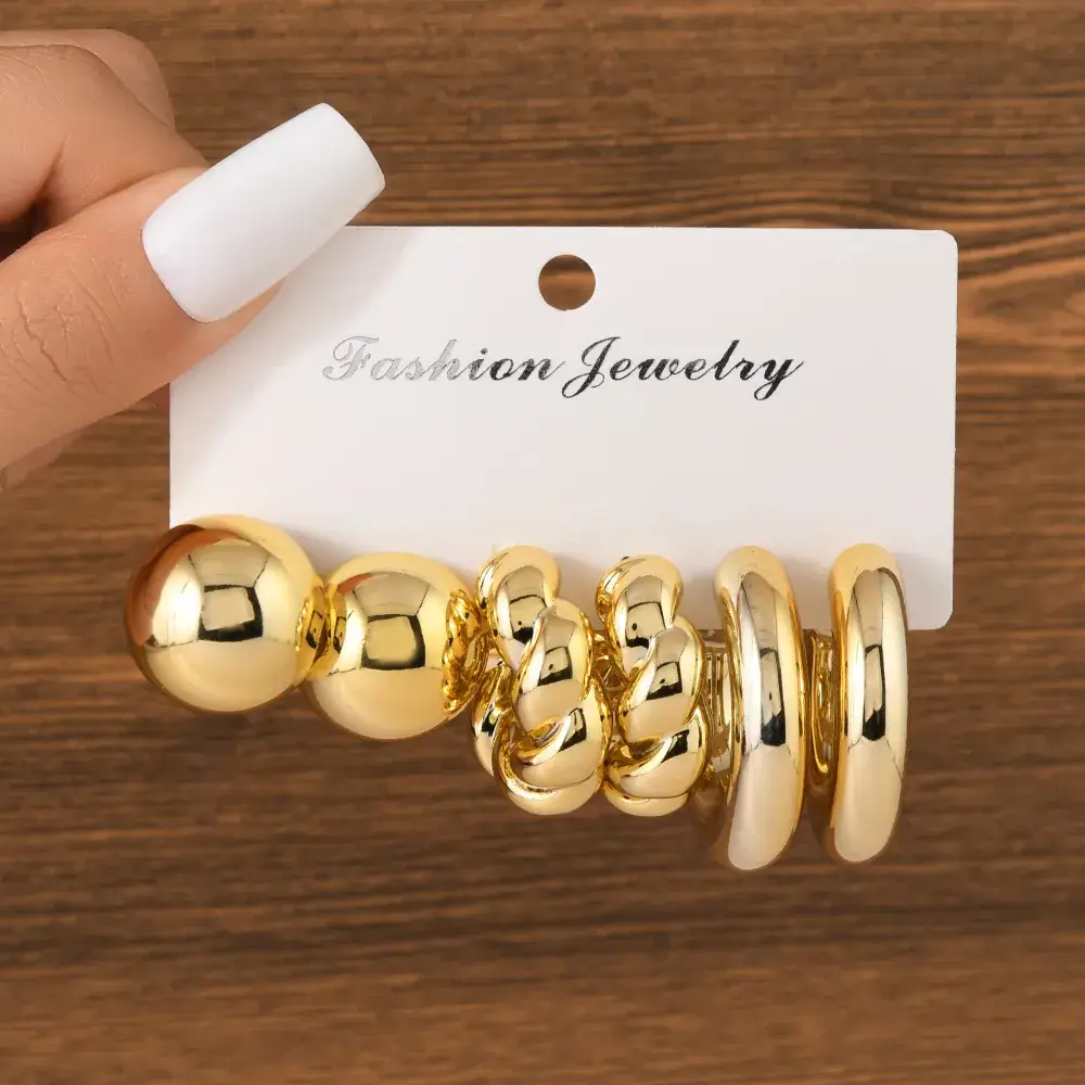 Gold Ball & Chain Earrings for Women