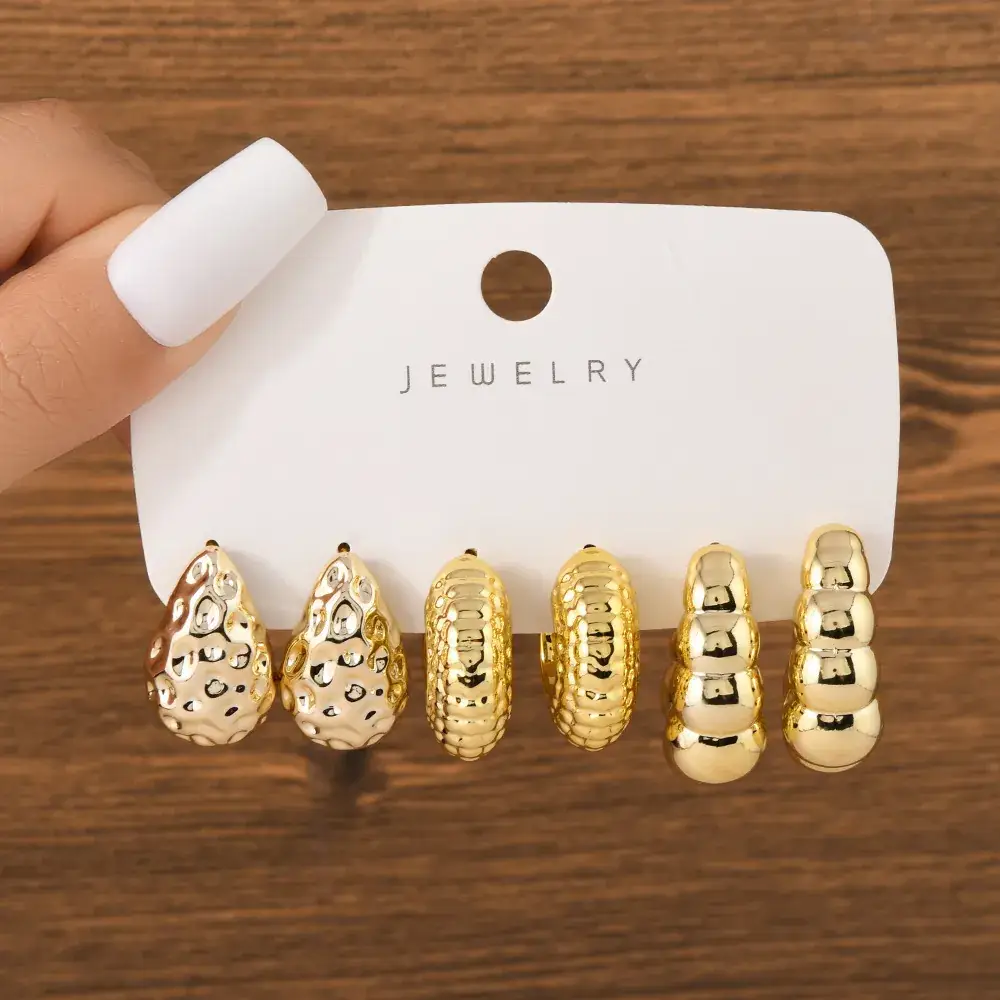 Gold Ball & Chain Earrings for Women