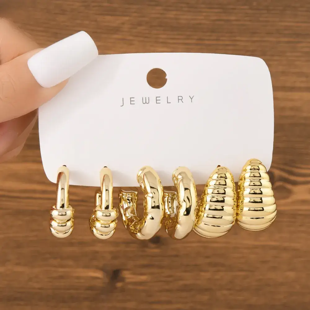 Gold Ball & Chain Earrings for Women