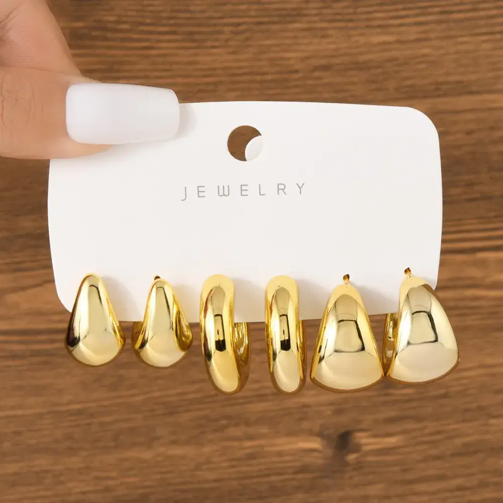 Gold Ball & Chain Earrings for Women
