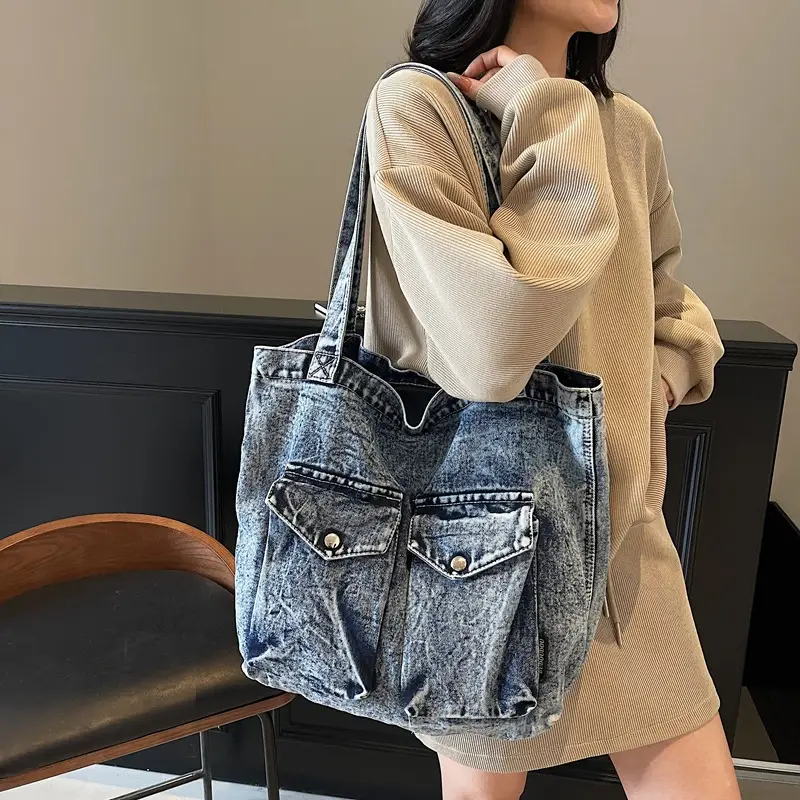 Urban Light Travel Flip-Top Shoulder Bag with Layered Storage - Image 5