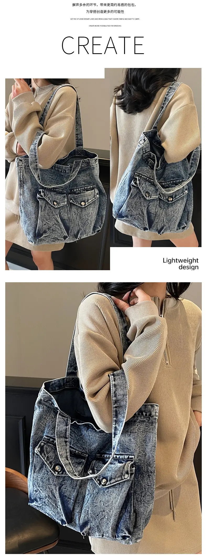 Urban Light Travel Flip-Top Shoulder Bag with Layered Storage — feature 11