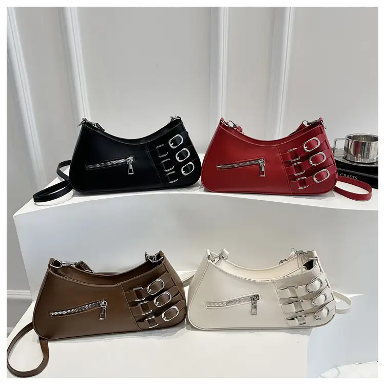 White Armpit Zipper Bag for Women Fashion Commuter — feature 25