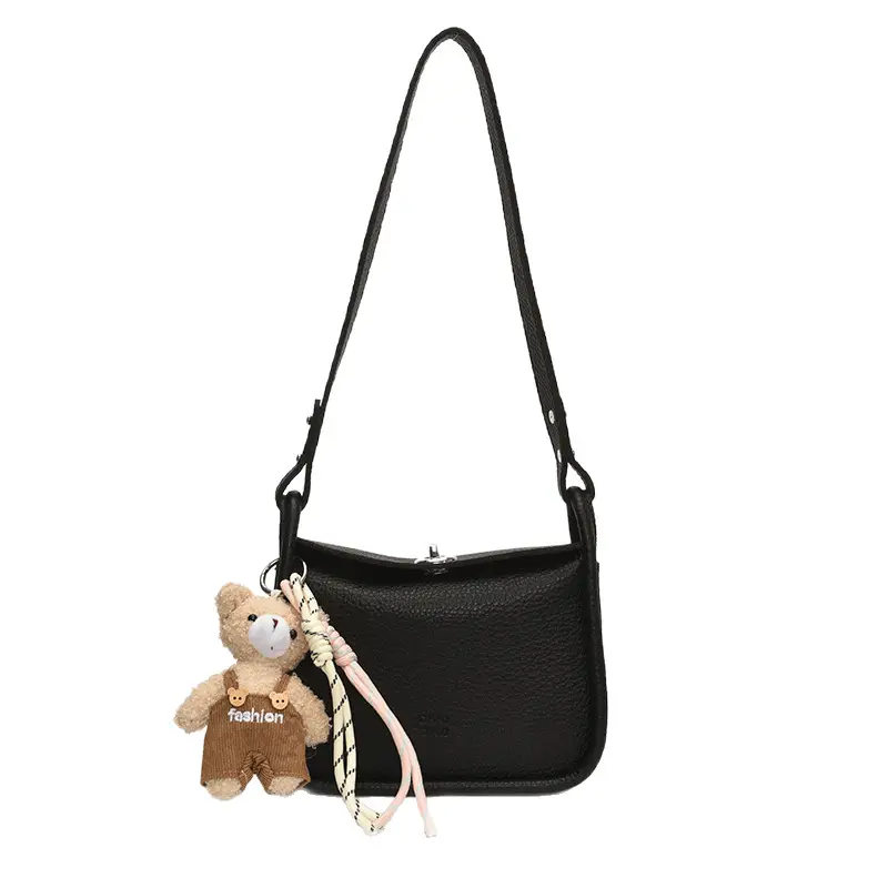 Trendy Yellow Pebbled Shoulder Bag for Women - Image 9