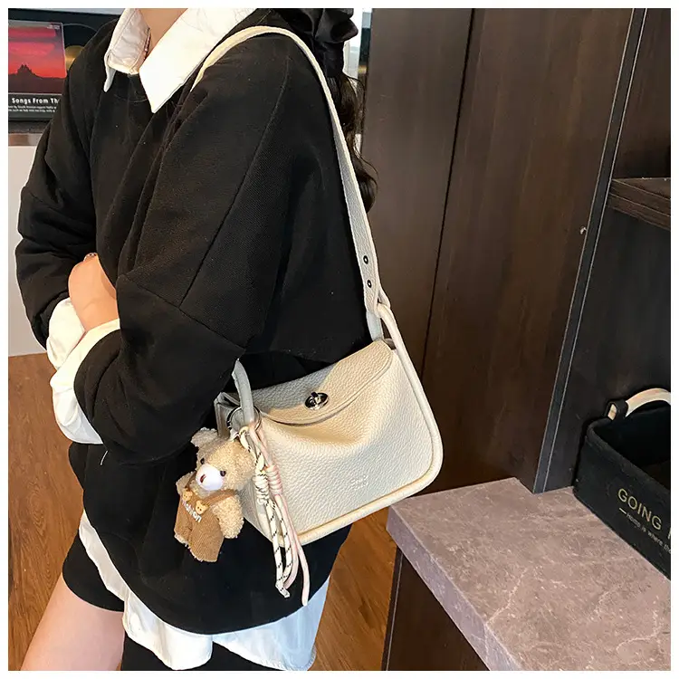Trendy Yellow Pebbled Shoulder Bag for Women — feature 18