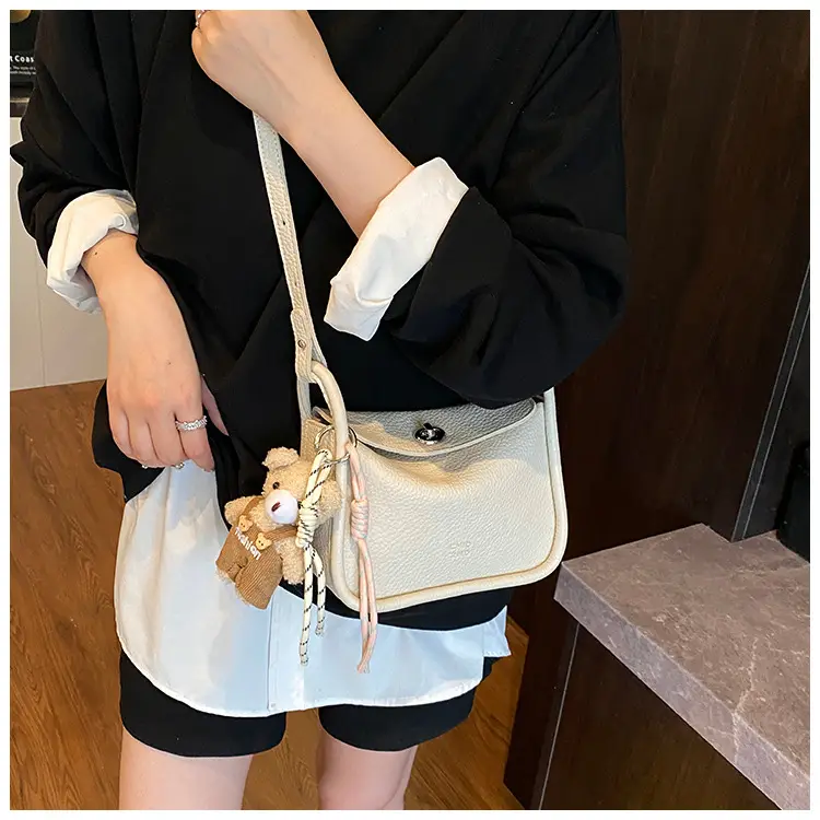 Trendy Yellow Pebbled Shoulder Bag for Women — feature 19