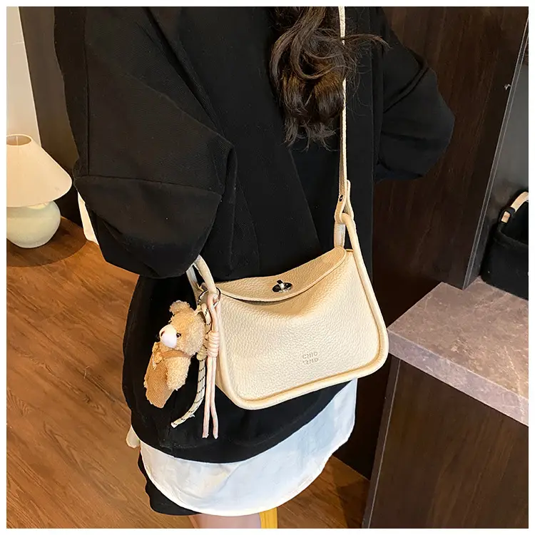 Trendy Yellow Pebbled Shoulder Bag for Women — feature 20