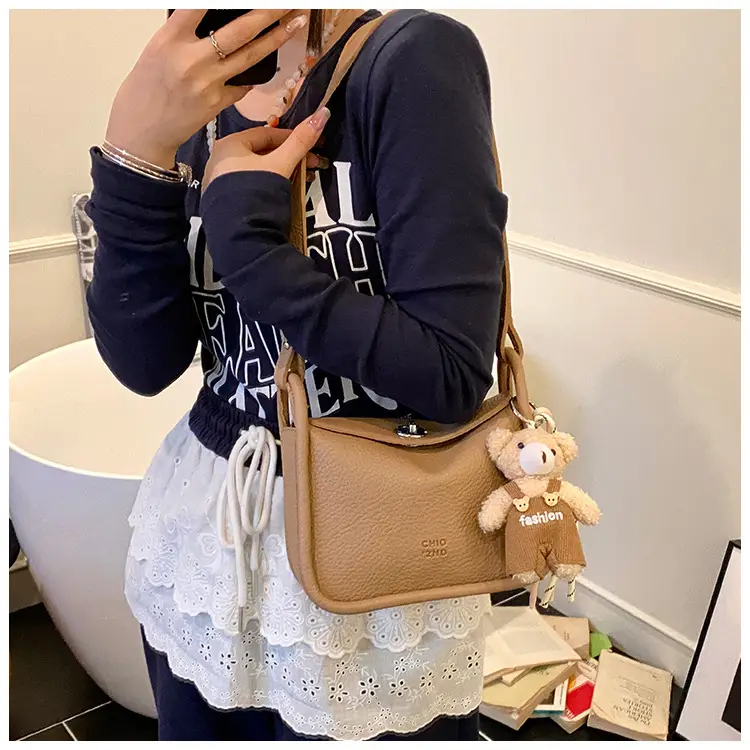Trendy Yellow Pebbled Shoulder Bag for Women — feature 21