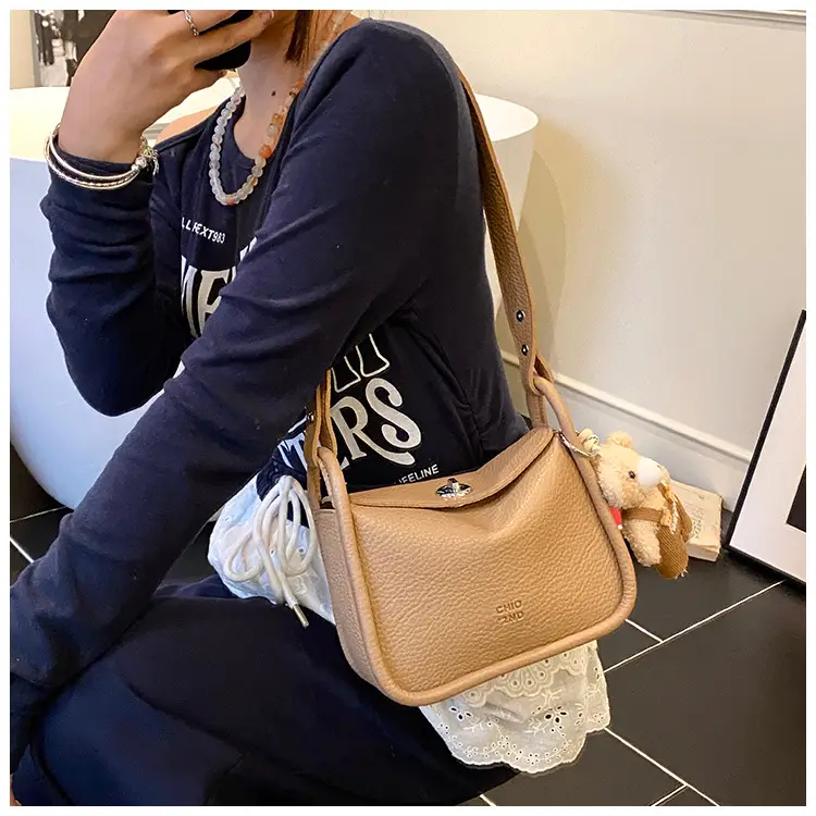 Trendy Yellow Pebbled Shoulder Bag for Women — feature 23