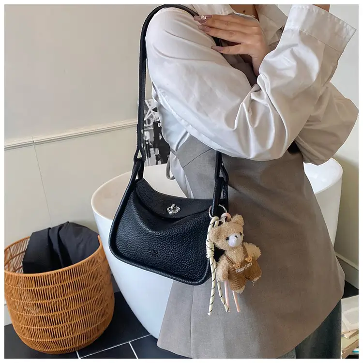 Trendy Yellow Pebbled Shoulder Bag for Women — feature 25