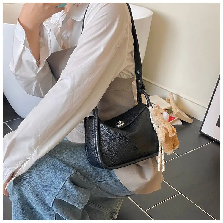 Trendy Yellow Pebbled Shoulder Bag for Women — feature 26