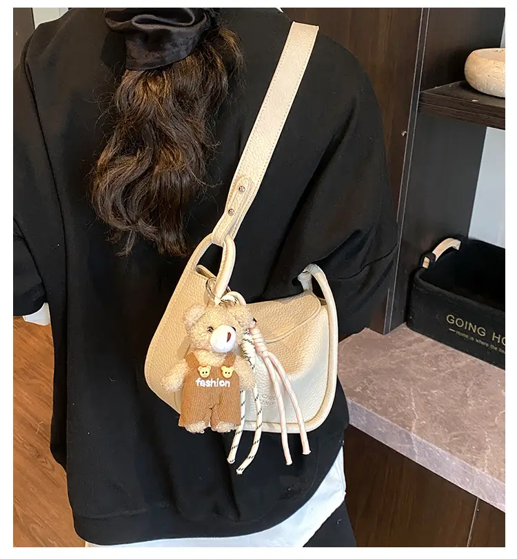 Trendy Yellow Pebbled Shoulder Bag for Women — feature 3