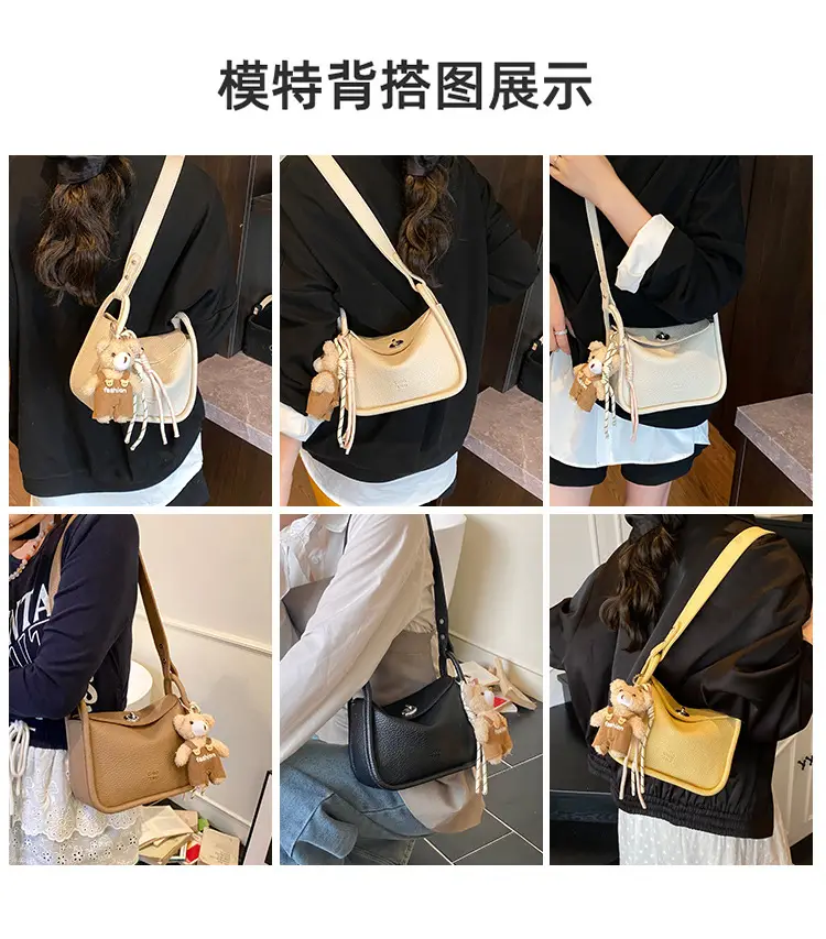Trendy Yellow Pebbled Shoulder Bag for Women — feature 4