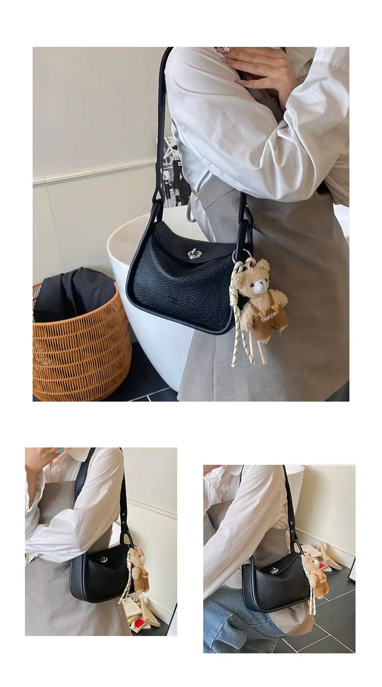 Trendy Yellow Pebbled Shoulder Bag for Women — feature 5