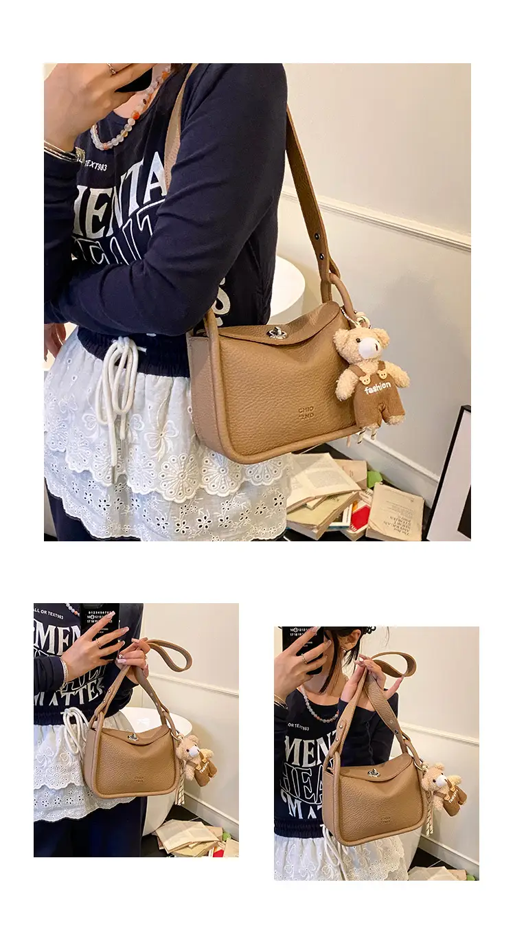 Trendy Yellow Pebbled Shoulder Bag for Women — feature 6