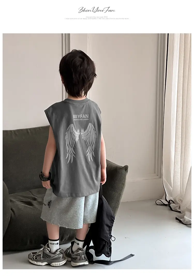 Kids Vests 2026 Summer Sleeveless Pure Cotton Boys — feature 19