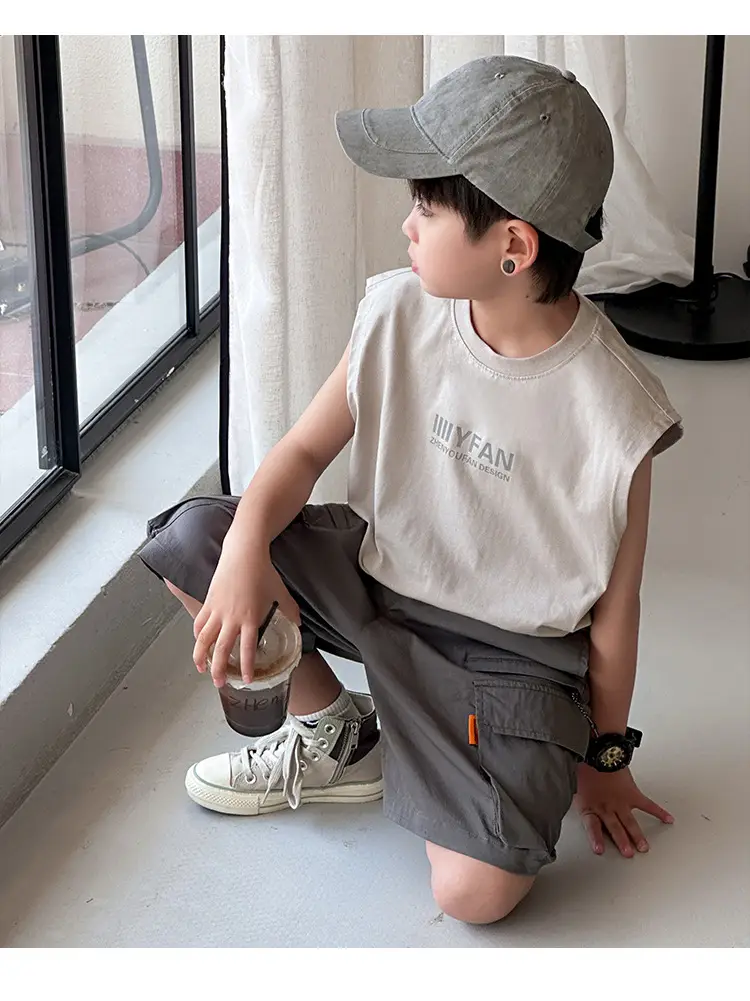 Kids Vests 2026 Summer Sleeveless Pure Cotton Boys — feature 32