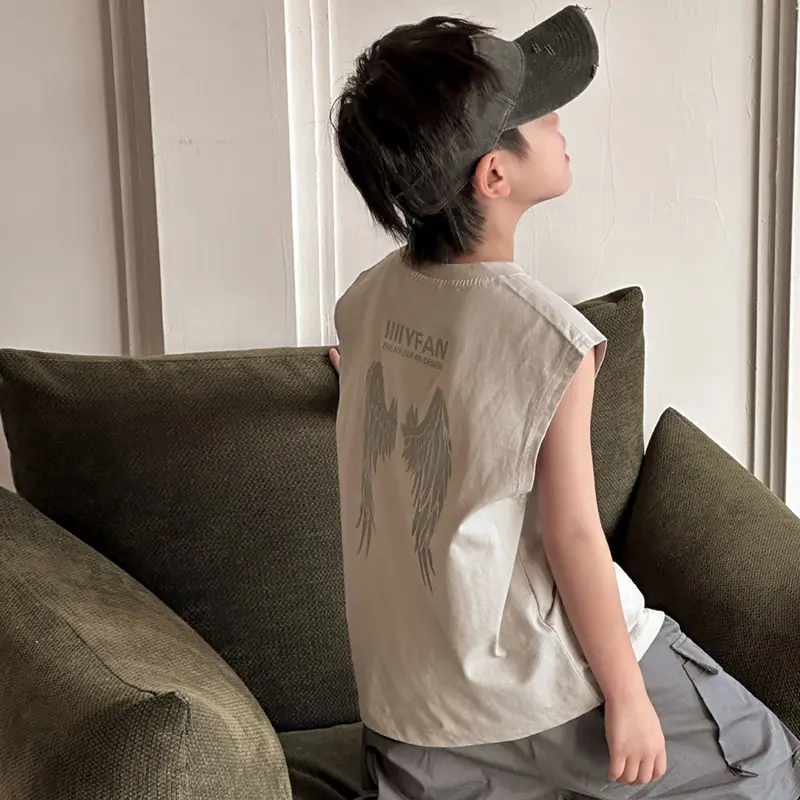 Kids Vests 2026 Summer Sleeveless Pure Cotton Boys