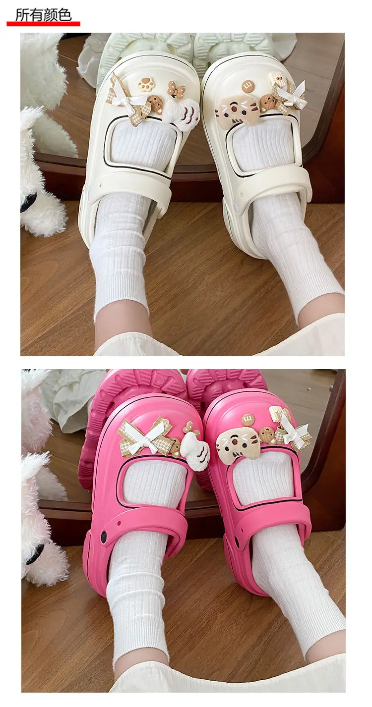 Mary Jane Pink Thick Sandals for Women Beach Wear — feature 11