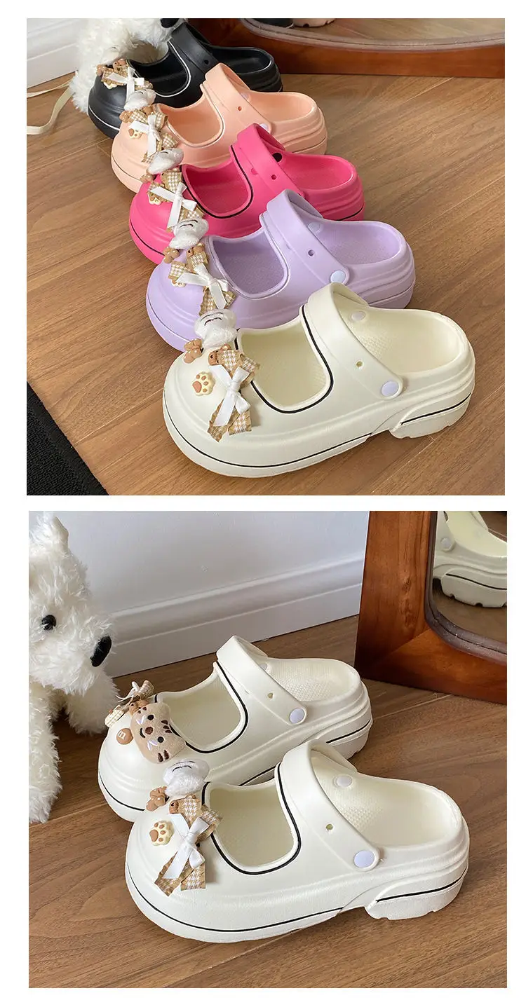 Mary Jane Pink Thick Sandals for Women Beach Wear — feature 12