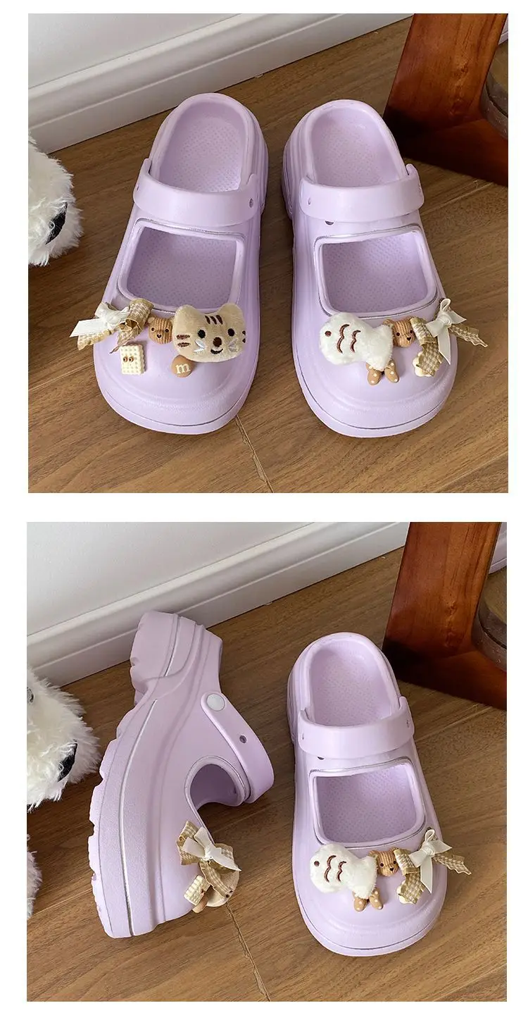 Mary Jane Pink Thick Sandals for Women Beach Wear — feature 13