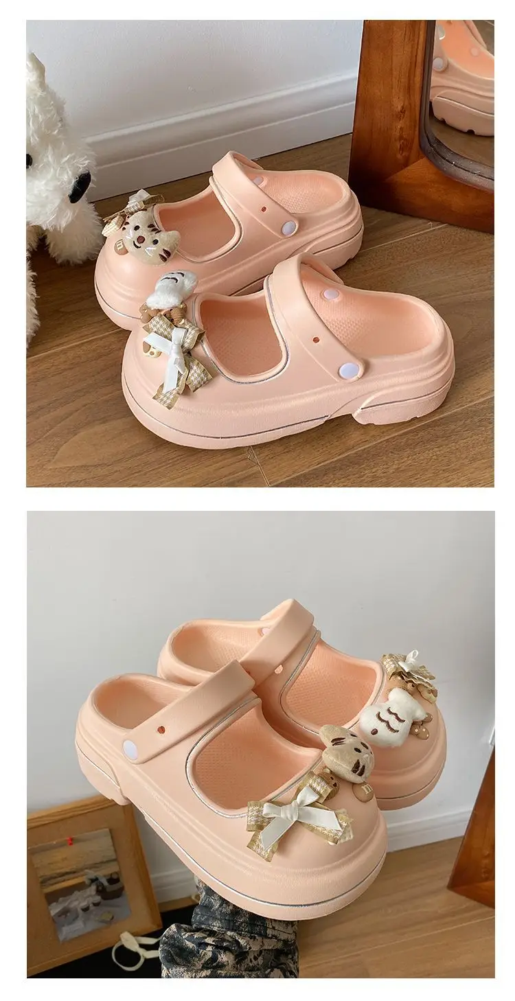 Mary Jane Pink Thick Sandals for Women Beach Wear — feature 14
