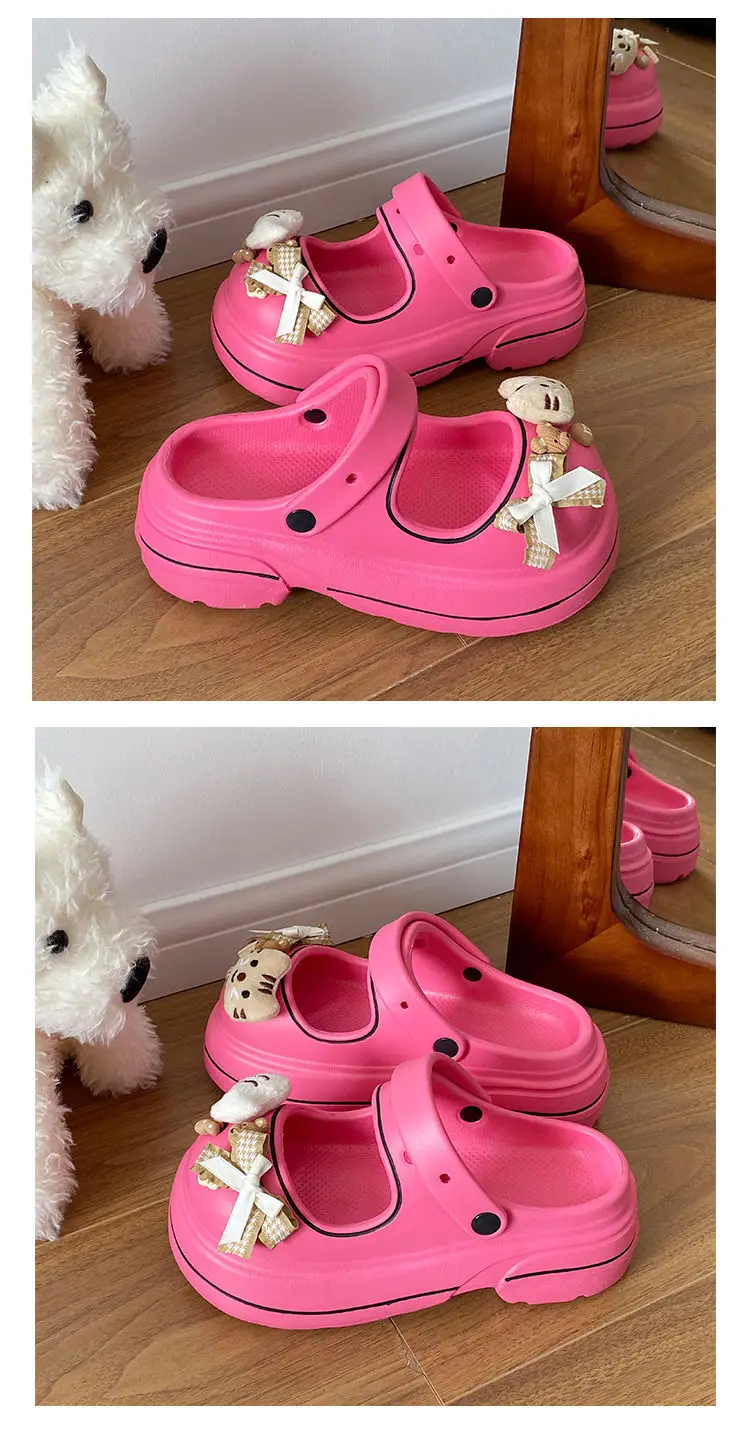 Mary Jane Pink Thick Sandals for Women Beach Wear — feature 15