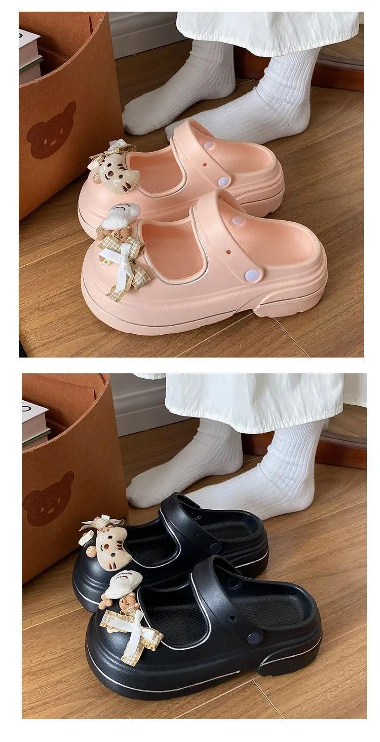 Mary Jane Pink Thick Sandals for Women Beach Wear — feature 3