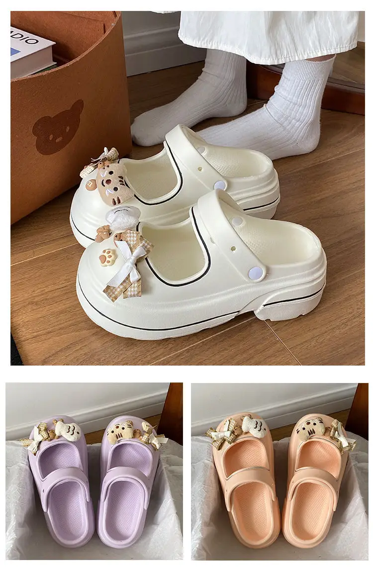 Mary Jane Pink Thick Sandals for Women Beach Wear — feature 4