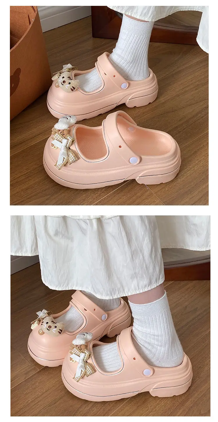 Mary Jane Pink Thick Sandals for Women Beach Wear — feature 7
