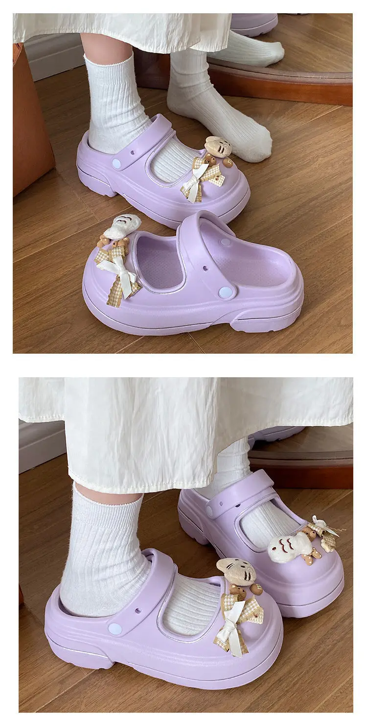 Mary Jane Pink Thick Sandals for Women Beach Wear — feature 8