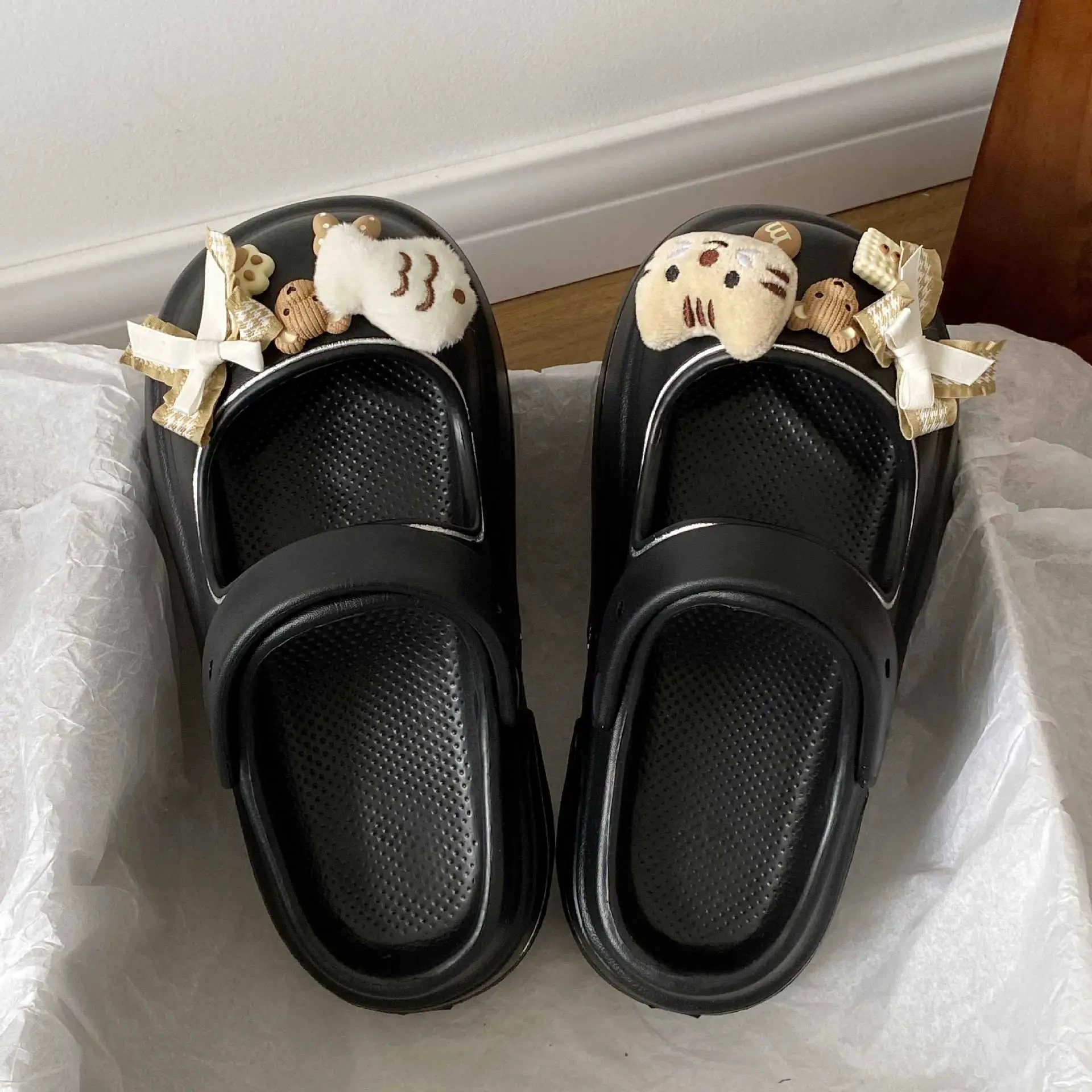 Mary Jane Pink Thick Sandals for Women Beach Wear