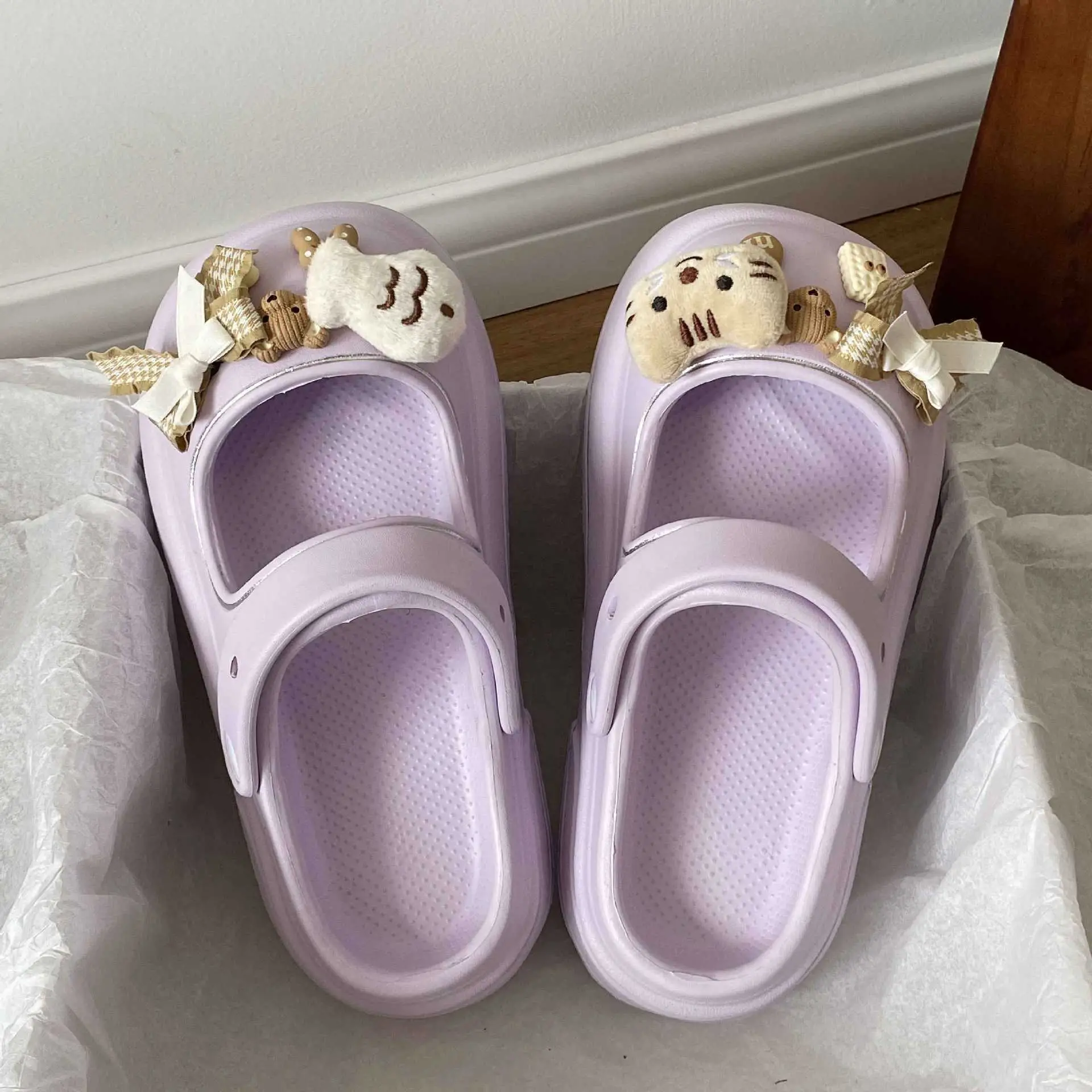 Mary Jane Pink Thick Sandals for Women Beach Wear