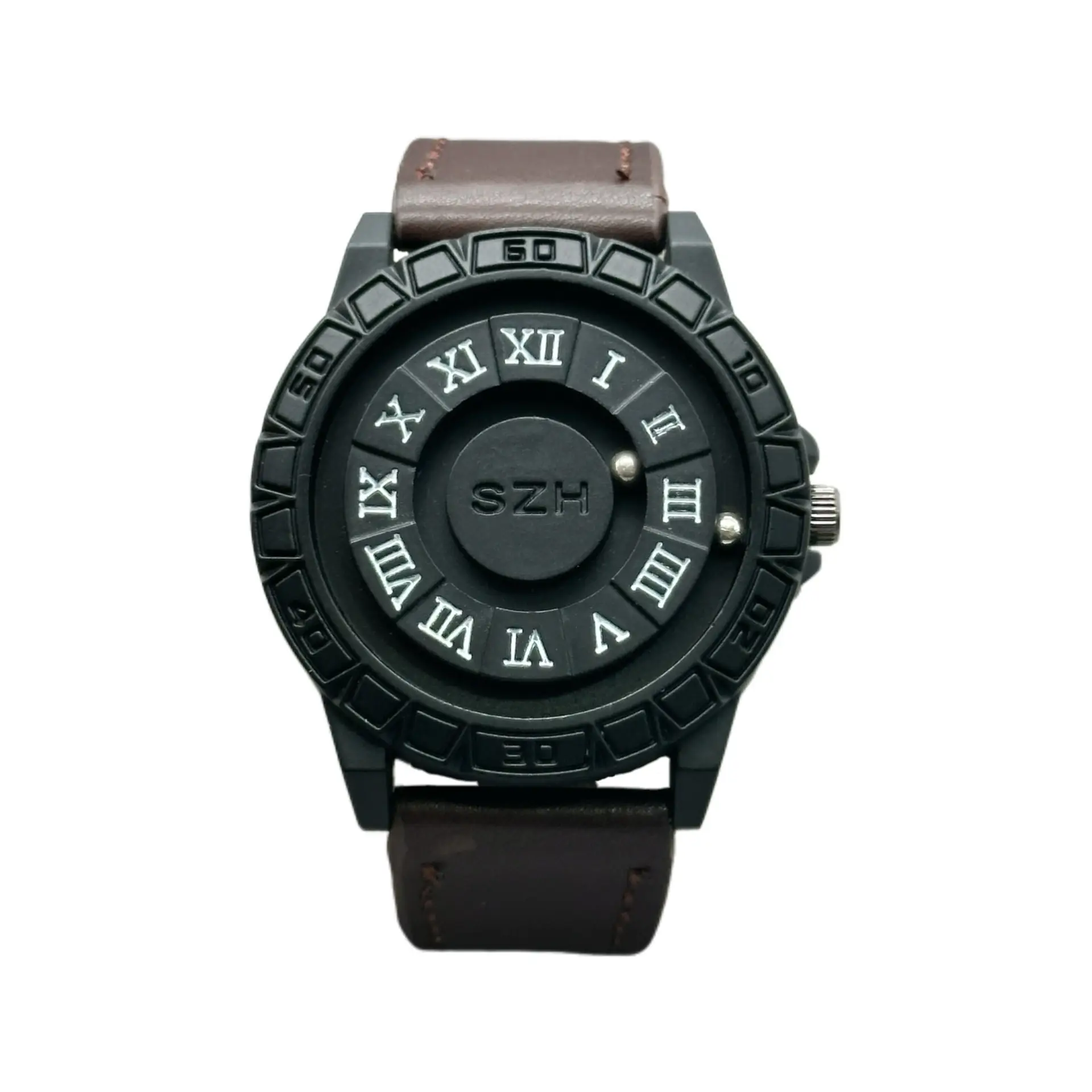 Magnetic Floating Watch Men Black Dial Large Dial - Image 3