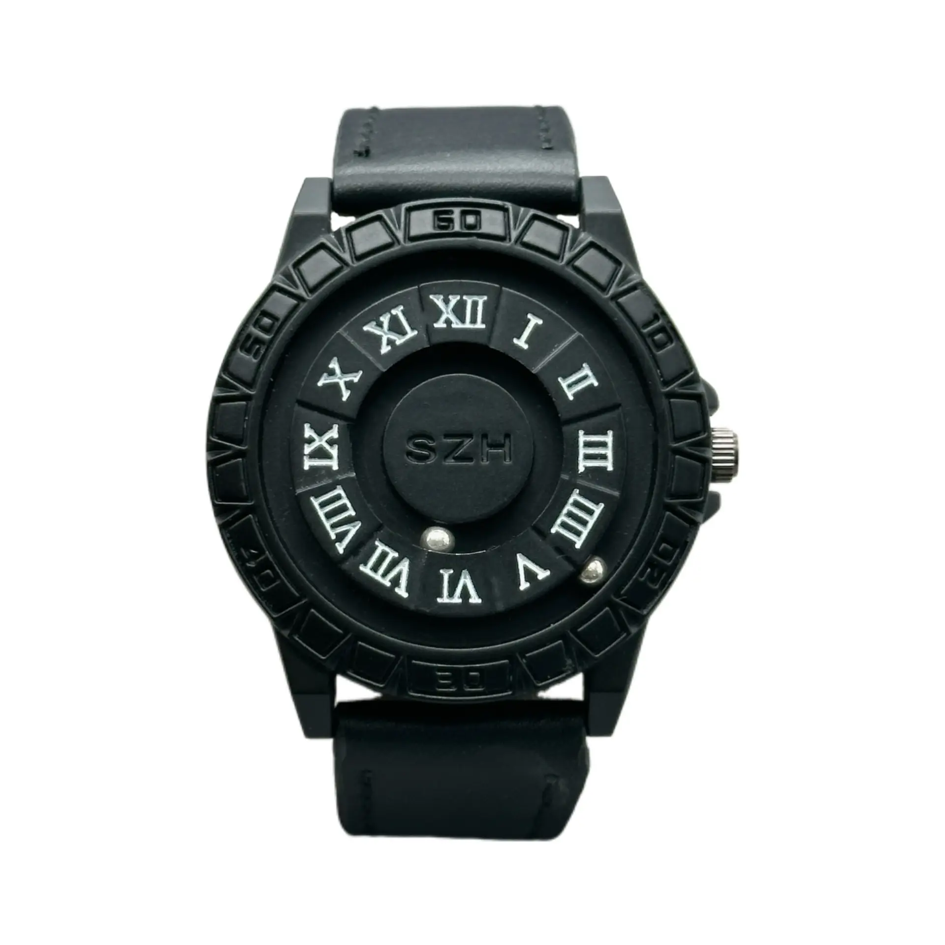 Magnetic Floating Watch Men Black Dial Large Dial - Image 2
