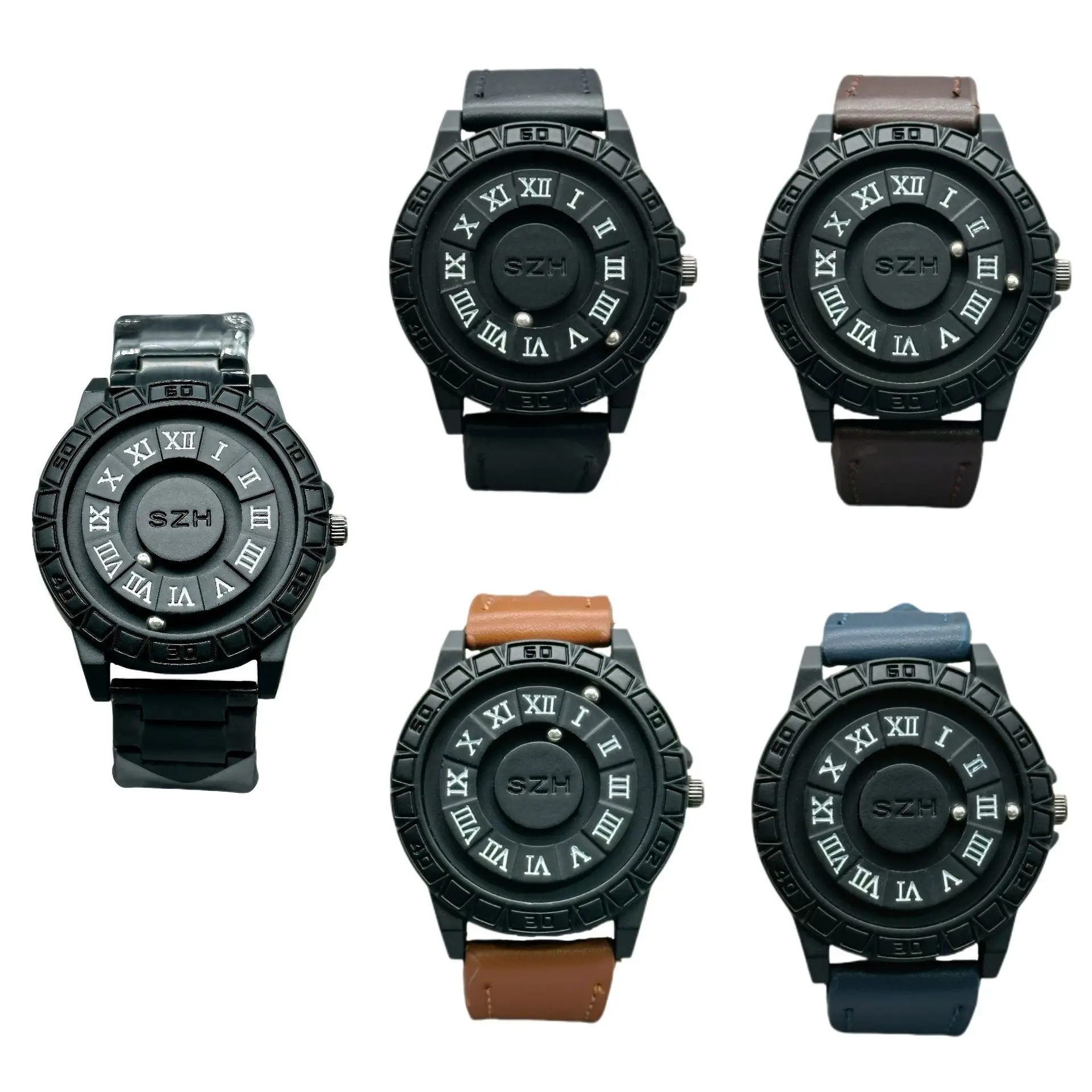 Magnetic Floating Watch Men Black Dial Large Dial — feature 1