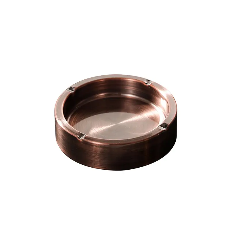 Kaiwang Thickened Durable Stainless Steel Gold Ashtray Internet Cafe Ashtray Bar Internet Cafe Ashtray Factory Direct Sale