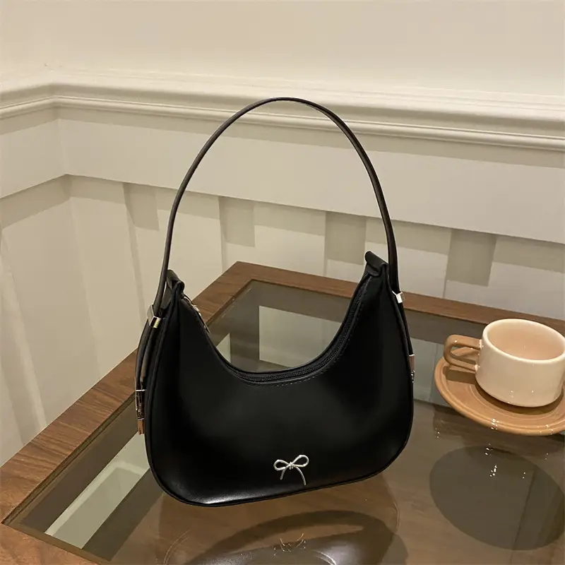 Brown Retro Armpit Bag Women's Leather Commuter Shoulder Bag — feature 16